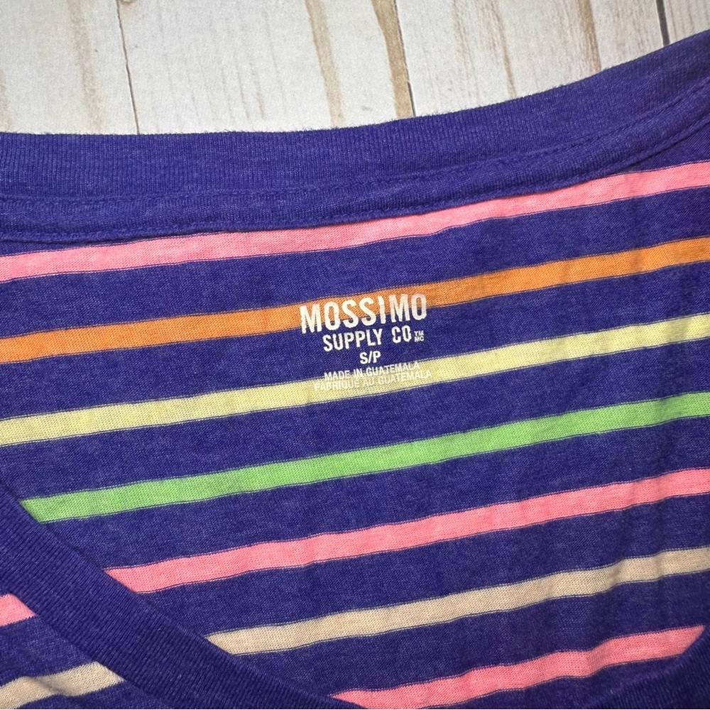 Mossimo Supply Co. Multicolor Striped Short Sleeve Tee - Picture 3 of 3